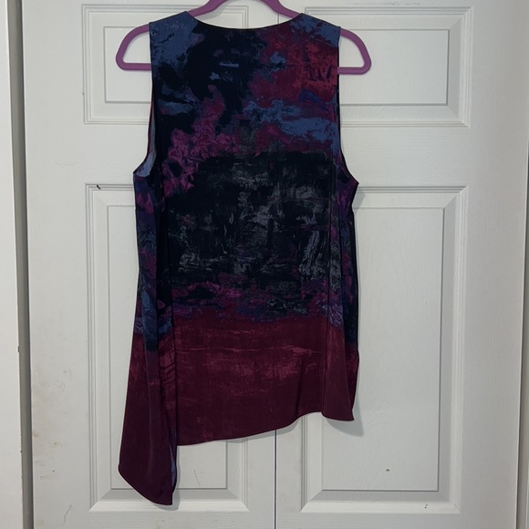 Rachel Roy Asymmetrical Abstract Print Tank - Picture 5 of 7